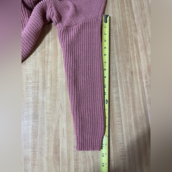 Jessica Simpson mauve pink cropped top sweater women’s size XS boho - Picture 12 of 16